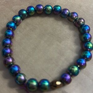 #102 Rainbow Hematite Bracelet 7mm NEW ARRIVAL